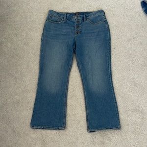 JCrew mid rise flare crop jeans size 32 never worn